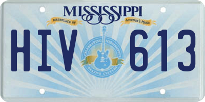MS license plate HIV613