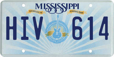 MS license plate HIV614