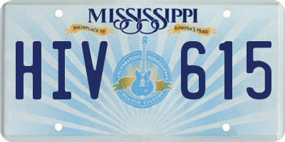 MS license plate HIV615