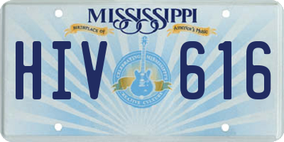 MS license plate HIV616