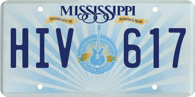 MS license plate HIV617
