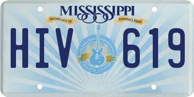 MS license plate HIV619