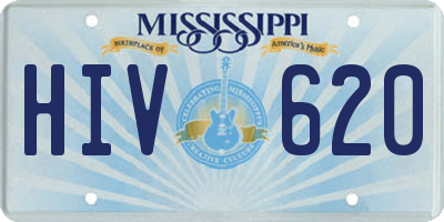 MS license plate HIV620