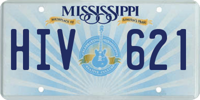 MS license plate HIV621
