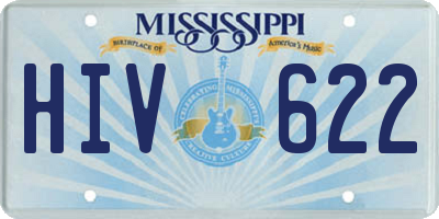 MS license plate HIV622