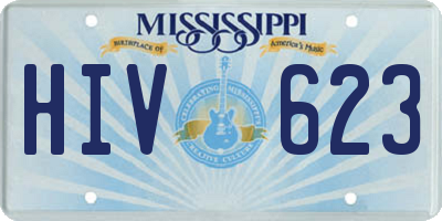 MS license plate HIV623