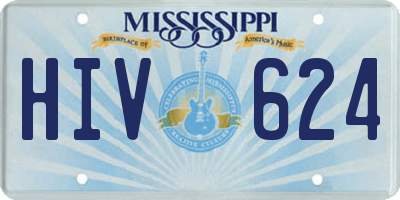 MS license plate HIV624