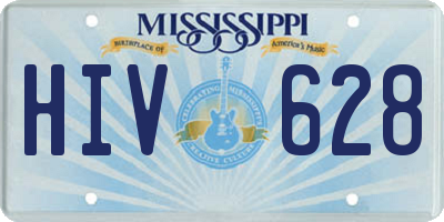 MS license plate HIV628