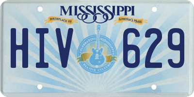 MS license plate HIV629