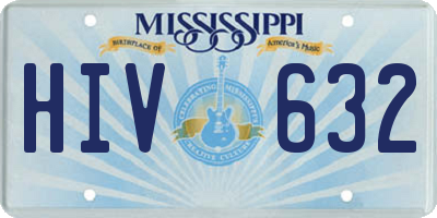 MS license plate HIV632