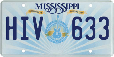 MS license plate HIV633