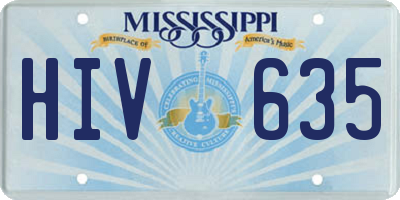 MS license plate HIV635