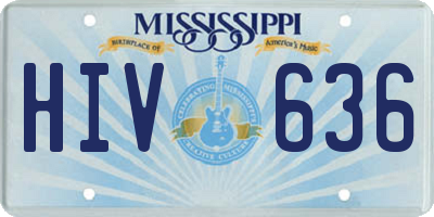 MS license plate HIV636