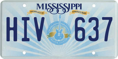 MS license plate HIV637