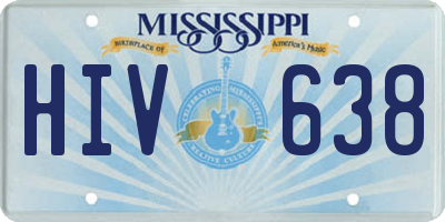 MS license plate HIV638