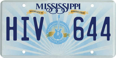 MS license plate HIV644
