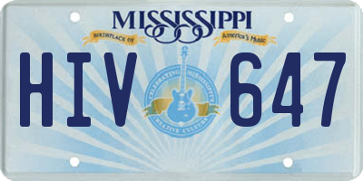 MS license plate HIV647