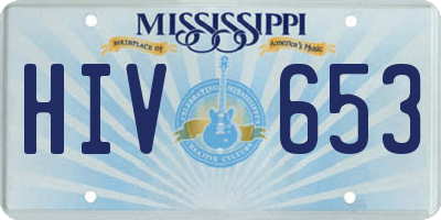 MS license plate HIV653