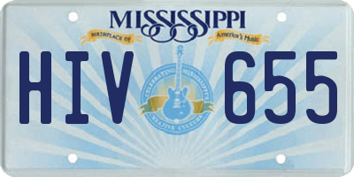 MS license plate HIV655