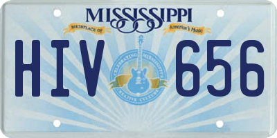 MS license plate HIV656