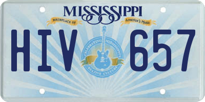 MS license plate HIV657