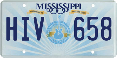 MS license plate HIV658
