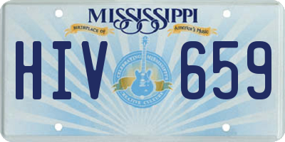 MS license plate HIV659