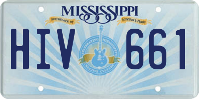 MS license plate HIV661