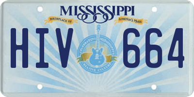 MS license plate HIV664