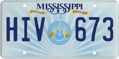 MS license plate HIV673