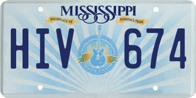 MS license plate HIV674