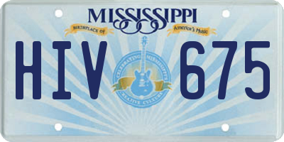 MS license plate HIV675