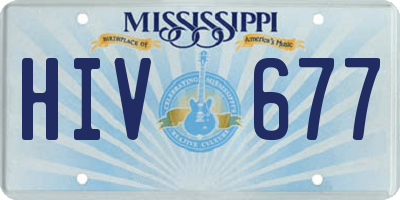 MS license plate HIV677