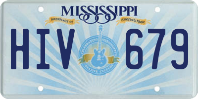 MS license plate HIV679