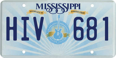 MS license plate HIV681