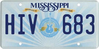 MS license plate HIV683