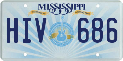 MS license plate HIV686