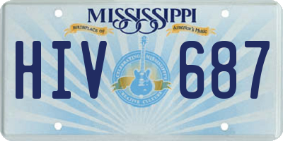MS license plate HIV687