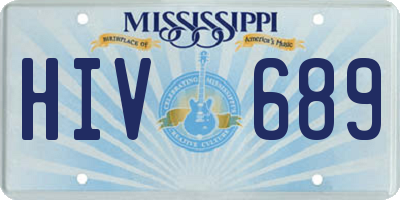MS license plate HIV689