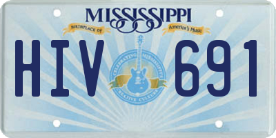 MS license plate HIV691