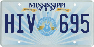 MS license plate HIV695