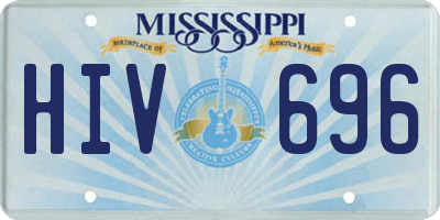 MS license plate HIV696