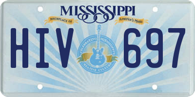 MS license plate HIV697
