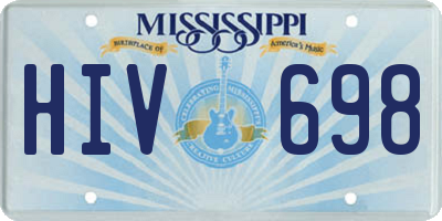 MS license plate HIV698