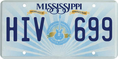 MS license plate HIV699