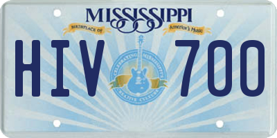 MS license plate HIV700