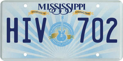 MS license plate HIV702