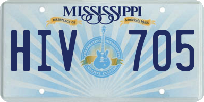 MS license plate HIV705