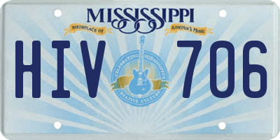 MS license plate HIV706