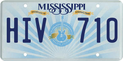 MS license plate HIV710